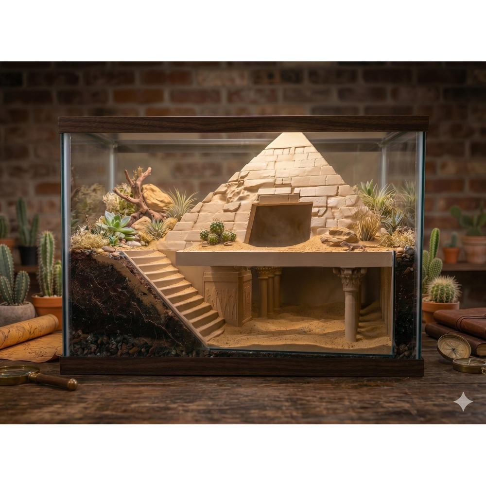 Egyptian Pyramid Hide - Underground Viewing Burrow/Tomb